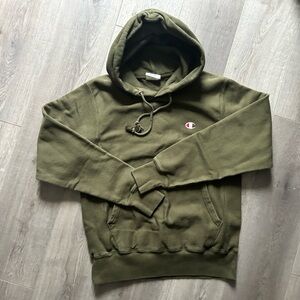 Champion Reverse Weave Dark Olive Hoodie